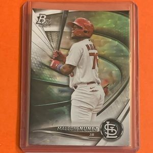Malcom Nunez [Ice Foil] #TOP-58 2022 Bowman Platinum Top Prospects Baseball Card